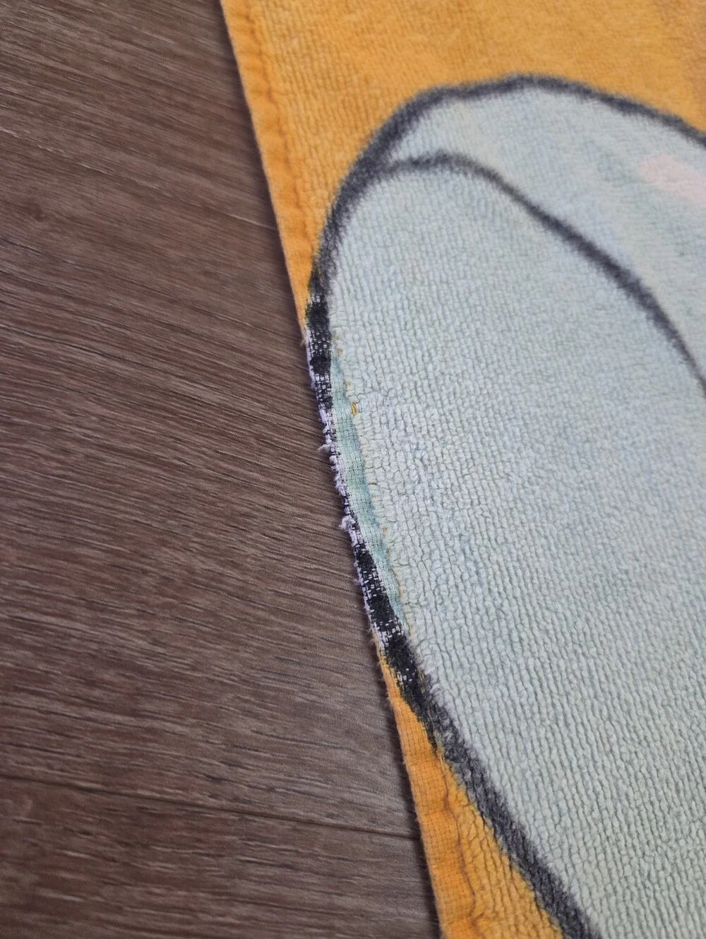 Vintage 90s Y2K Walt Disney Mickey Mouse Yellow/Orange Beach Towel